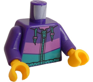 LEGO Dark Purple Girl with Dark Purple Jacket Minifig Torso (973 / 76382)