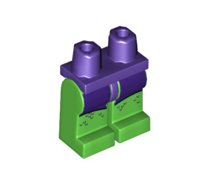 레고 어두운 보라색 녹색 Goblin 미니피규어 엉덩이와 다리 (3815 / 21145)