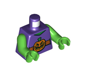 LEGO Dark Purple Green Goblin with Short Legs Minifig Torso (973 / 76382)