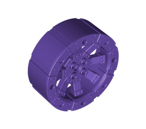LEGO Dark Purple Hard Plastic Wheel Ø56 x 22 with Spokes (55817 / 61745)