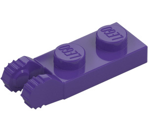 LEGO Dunkelviolett Scharnier Platte 1 x 2 mit Verriegelt Finger mit Nut (44302)