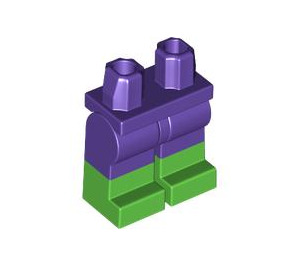 LEGO Dunkelviolett Hüften und Beine mit Green Boots (77601 / 79690)
