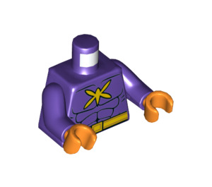 LEGO Donkerpaars Killer Moth met Full Helm Minifiguur Torso (973 / 76382)