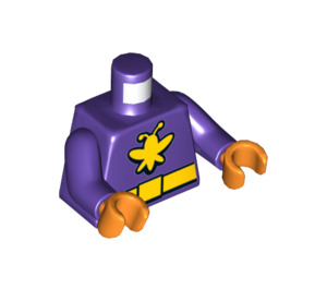 LEGO Mørke lilla Killer Moth med Korte ben Minifig Torso (973 / 76382)