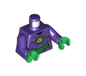 LEGO Tmavě fialová Lex Luthor s Warsuit s Limetková Brnění Minifigurka Trup (973 / 76382)