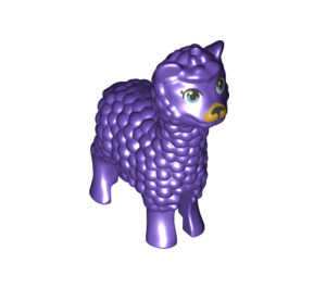 LEGO Violet Foncé Llama avec Vert Yeux et Gold Bouche (66221 / 66601)