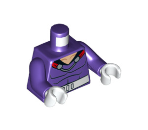 LEGO Dunkelviolett Magneto Minifig Torso (973 / 76382)