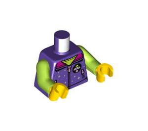 LEGO Dunkelviolett Mann mit Dark Lila Jacke Minifigur Torso (973 / 76382)