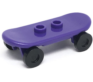 LEGO Темно-фіолетовий Minifig Skateboard with Black Wheels