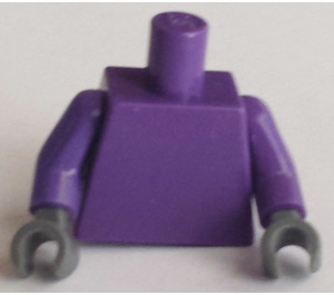 LEGO Dark Purple Minifig Torso with Dark Purple Arms and Dark Stone Gray Hands (973)