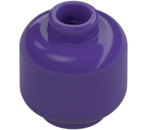 LEGO Dark Purple Minifigure Head (Recessed Solid Stud) (3274 / 3626)