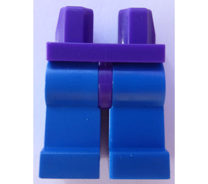 LEGO Violet foncé Minifigure Les hanches avec Bleu Jambes (73200 / 88584)