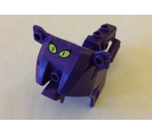 LEGO Dark Purple Motorcycle Fairing with Cat Eyes Sticker (52035)