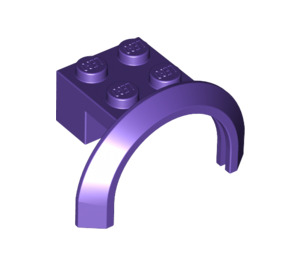 LEGO Dark Purple Mudguard Brick 2 x 2 with Wheel Arch  (50745)