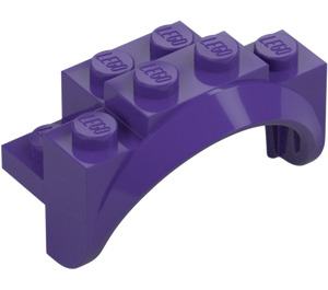 LEGO Dark Purple Mudguard Brick 2 x 4 x 2 with Wheel Arch (35789)