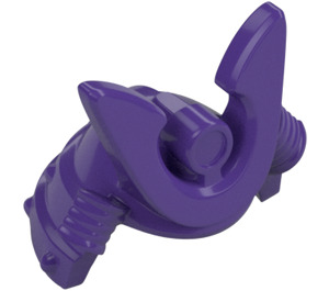 LEGO Violet Foncé Ninja Casque avec Incurvé Crest (28679)