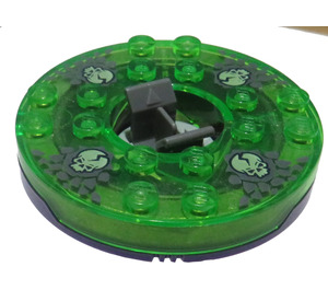 LEGO Dunkelviolett Ninjago Spinner mit Glow im the Dark Skulls und Dark Grau Backgrounds (92547)