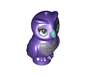 LEGO Dark Purple Owl with Silver Patches and Turquoise Beak (67888 / 67895)