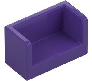 LEGO Dunkelviolett Paneel 1 x 2 x 1 mit geschlossen Ecken (23969 / 35391)