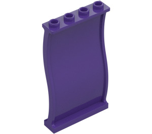 LEGO Dark Purple Panel 1 x 4 x 6 Wavy (34732)