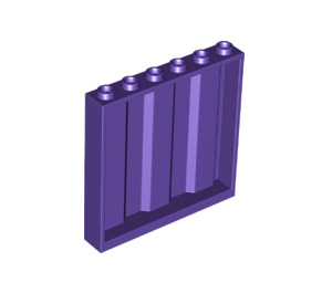 LEGO Donkerpaars Paneel 1 x 6 x 5 met Corrugation (23405)