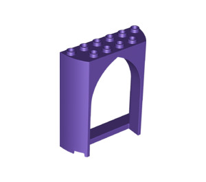 LEGO Dark Purple Panel 2 x 6 x 6.5 with Arch (35565)