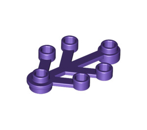LEGO Violet foncé Plante Feuilles 4 x 3 (2423)