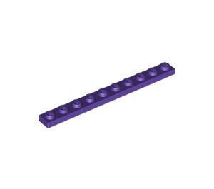 LEGO Violet foncé assiette 1 x 10 (4477)