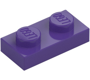 LEGO Viola scuro Piastra 1 x 2 (3023 / 28653)