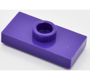 LEGO Dark Purple Plate 1 x 2 with 1 Stud (with Groove) (3794 / 15573)