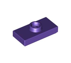 LEGO Dark Purple Plate 1 x 2 with 1 Stud (with Groove and Bottom Stud Holder) (15573)