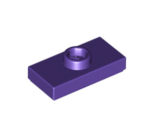 LEGO Dark Purple Plate 1 x 2 with 1 Stud (without Bottom Groove) (3794)