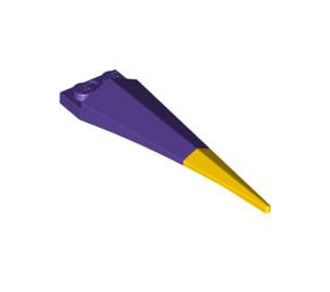 LEGO Viola scuro Piastra 1 x 2 con Flessibile Giallo Tip (61406)