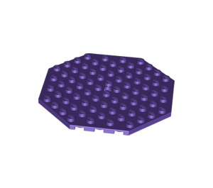 LEGO Dark Purple Plate 10 x 10 Octagonal with Hole (89523)