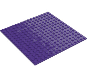 LEGO Violet Foncé assiette 16 x 16 avec dessous de côtes (91405)