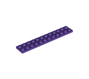 LEGO Violet foncé assiette 2 x 12 (2445)