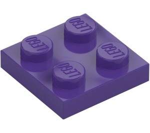 LEGO Morado oscuro Placa 2 x 2 (3022 / 94148)