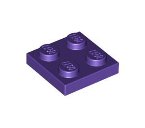 LEGO Dunkelviolett Platte 2 x 2 (3022 / 94148)