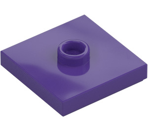 LEGO Dark Purple Plate 2 x 2 with Groove and 1 Center Stud (23893 / 87580)