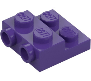 LEGO Tumma purppura Levy 2 x 2 x 0.7 jossa 2 Nupit päällä Sivu (4304 / 99206)