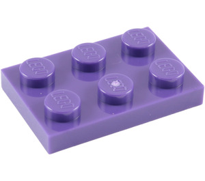 LEGO Violet foncé assiette 2 x 3 (3021)