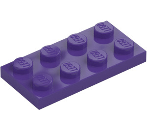 LEGO Donkerpaars Plaat 2 x 4 (3020)