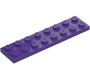 LEGO Mørke lilla Plade 2 x 8 (3034)