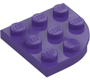 LEGO Dark Purple Plate 3 x 3 Round Corner (30357)