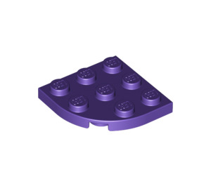 LEGO Dunkelviolett Platte 3 x 3 Runden Ecke (30357)