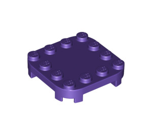 LEGO Dark Purple Plate 4 x 4 x 0.7 with Rounded Corners and Empty Middle (66792)