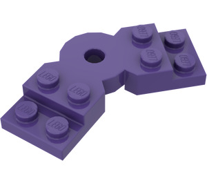 LEGO Dunkelviolett Platte Rotated 45° (79846)