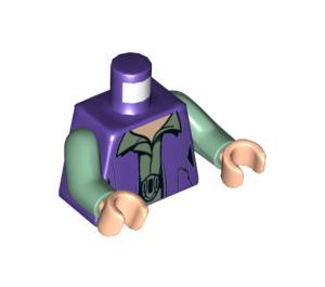 LEGO Mørke lilla Prinsesse Leia med General Påklædning Minifig Torso (973 / 76382)