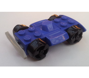 LEGO Dunkelviolett Racers Chassis mit Schwarz Räder (76544)