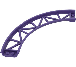 LEGO Dark Purple Rail 13 x 13 Curved with Edges (25061)